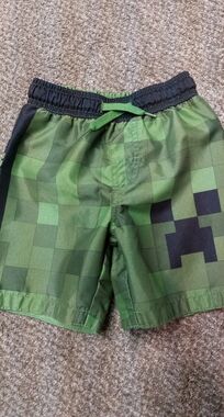 Boy's Minecraft Swim/Play Shorts with Drawstring